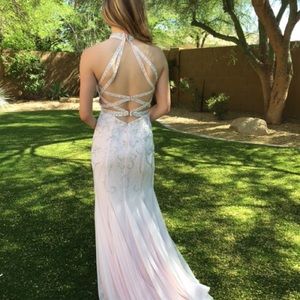 Light pink prom dress